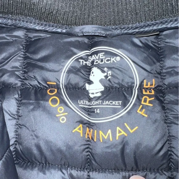 SAVE THE DUCK Boys 14 (Or Women’s S/M) Navy Puffer Jacket